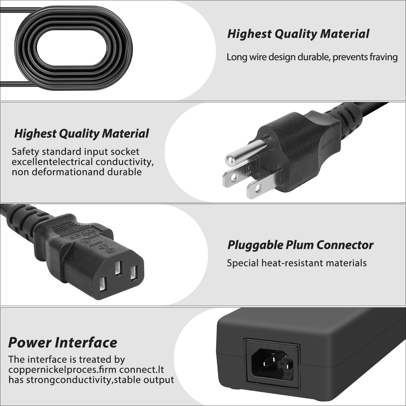 Amazon | 12V 4ピン電源、4ピンXLR接続付き12v10a電源、12ボルトと10